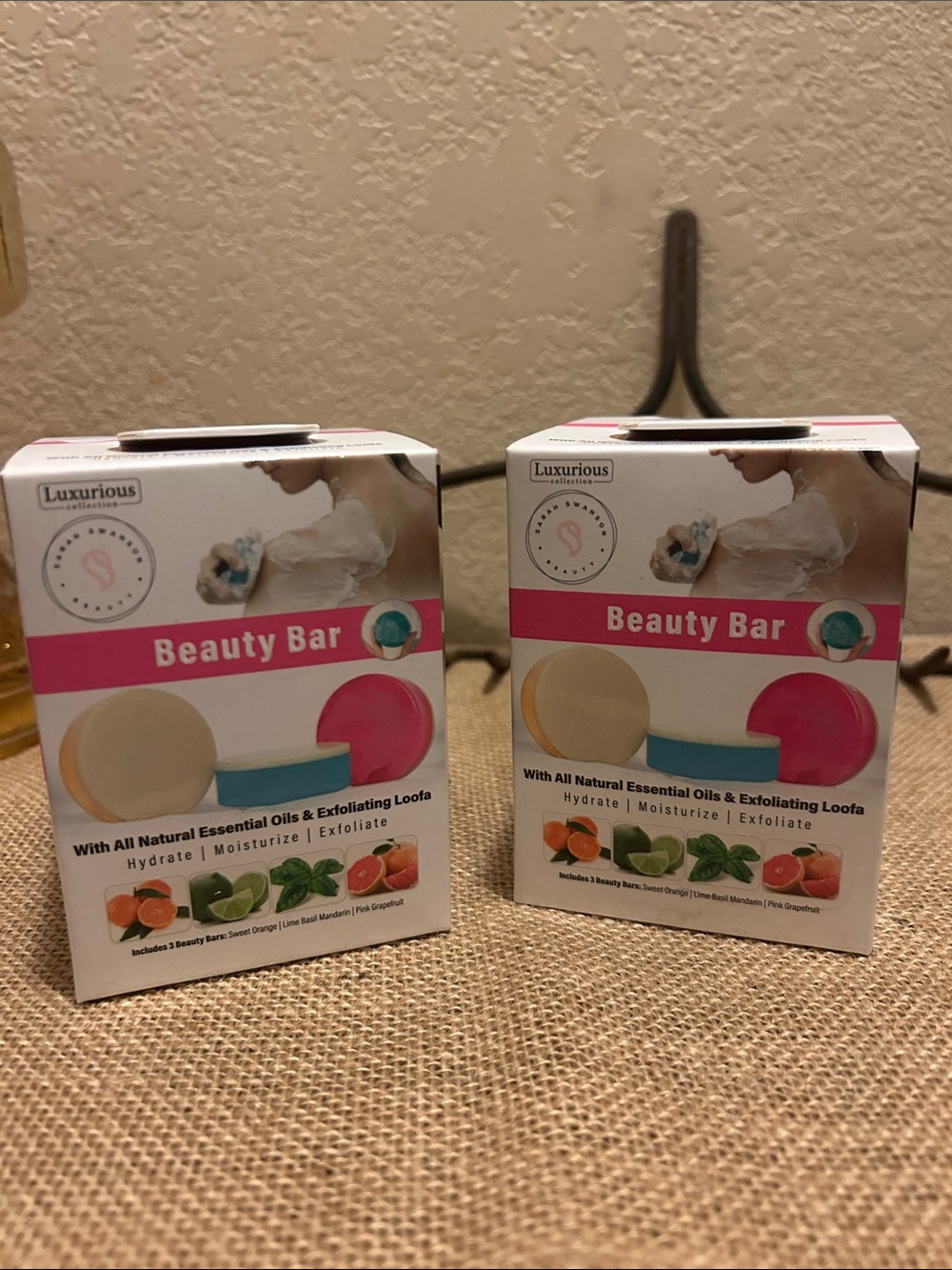 Beauty Bar Exfoliating Set - Pink & Cream